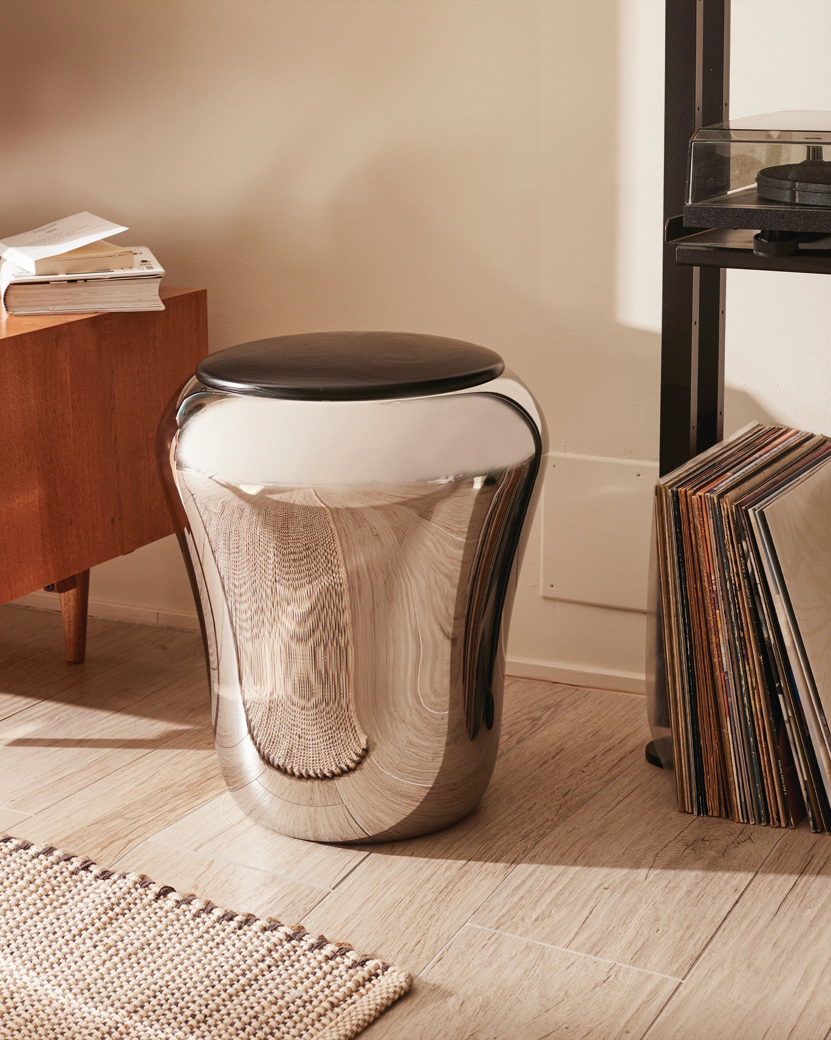 BABA　XL　ステンレス　バスケット　ALESSI Babà - Stool/ laundry basket