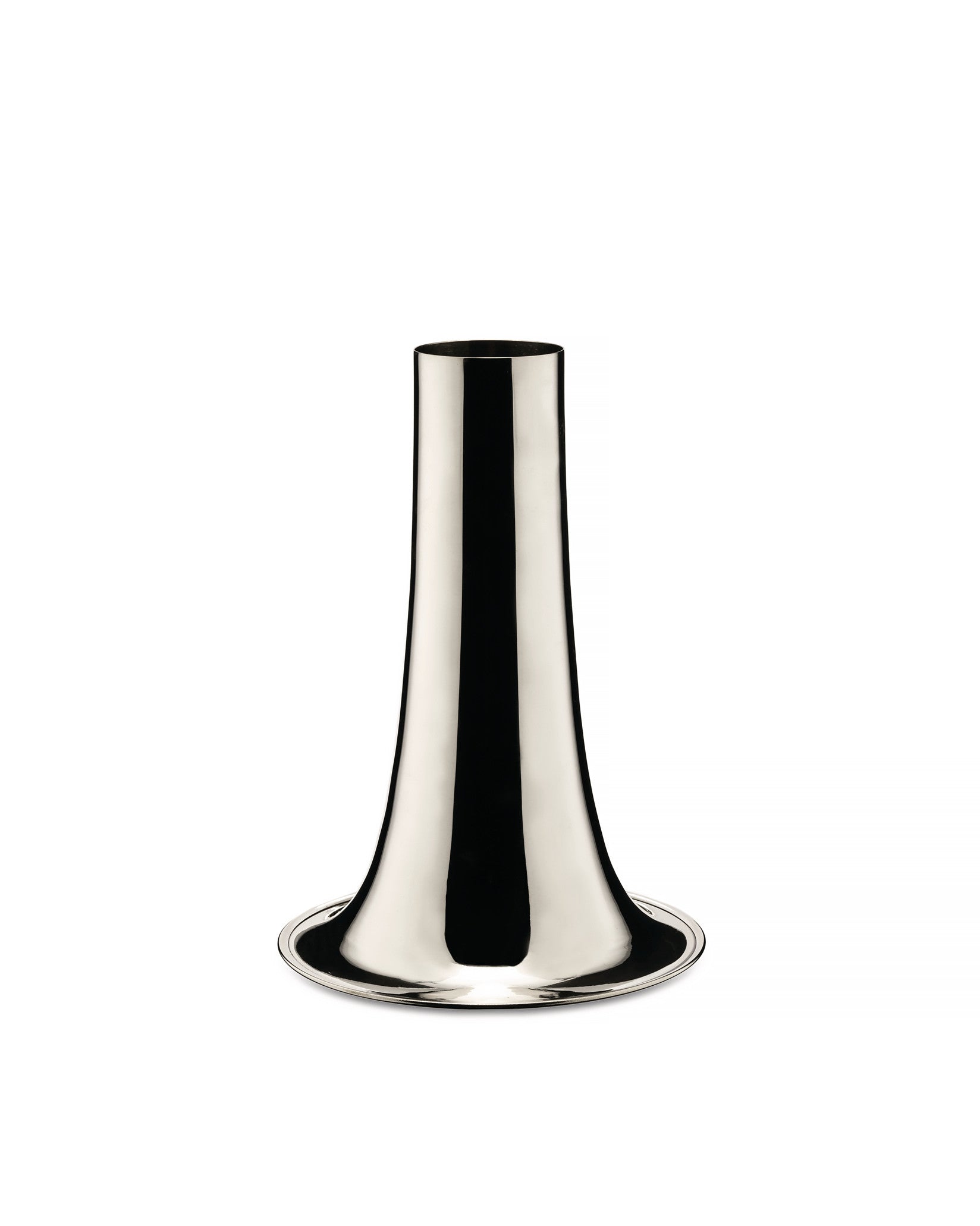 Trumpet-Flower vase silver-plated brass