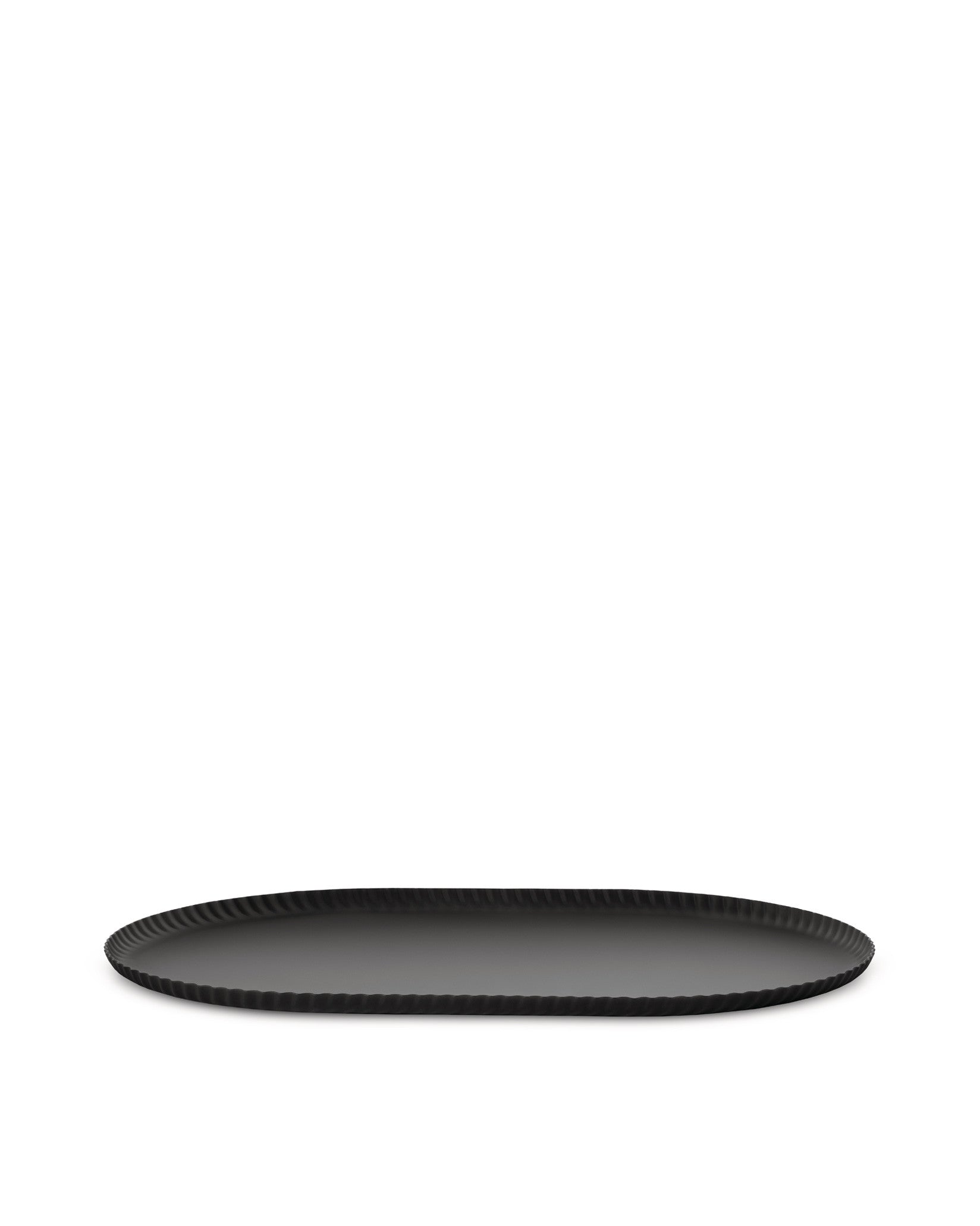 Pleats black Tray Alessi