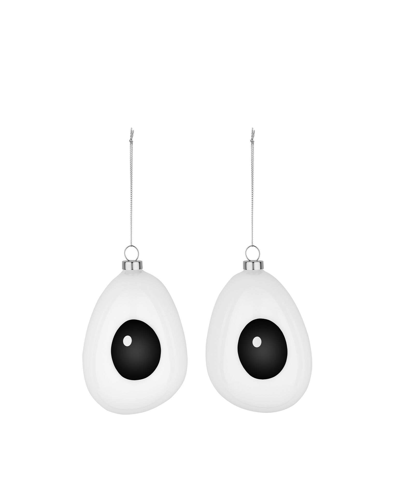 Holly: 2 hand-painted blown glass Christmas baubles | Alessi