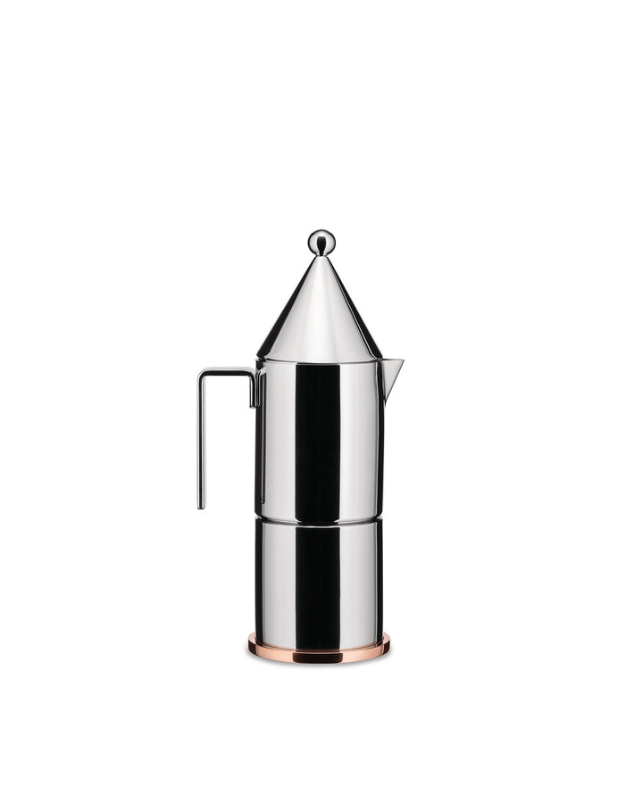Moka - Espresso coffee maker in aluminium casting, black. – Alessi USA Inc