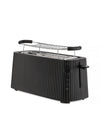 Plissé black Long double compartment toaster Alessi