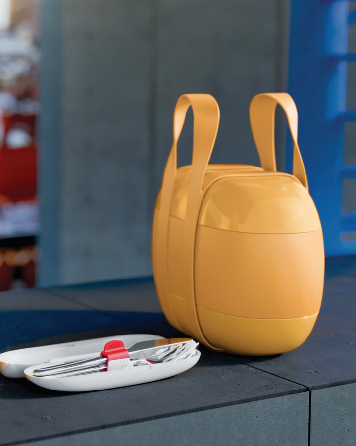 Lunchbox SNACKMOBILE, 2 compartiments, rouge, Alessi 
