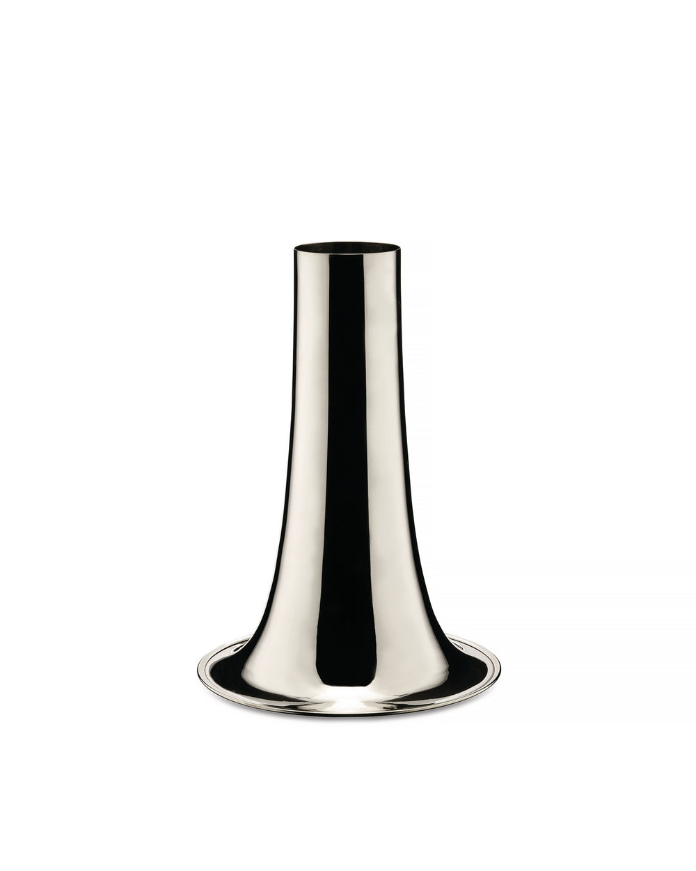 Trumpet-Flower vase silver-plated brass