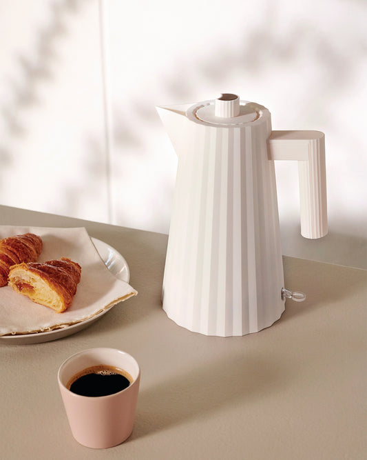 Alessi White Stainless Steel Cordless Electric Kettle UNI at FORZIERI